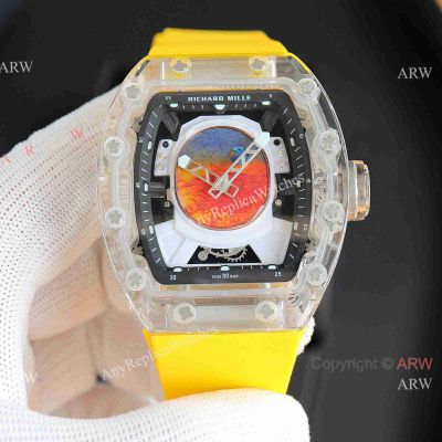 Swiss Richard Mille RM 52-05 Tourbillon Pharrell Williams Sapphire wristwatch Yellow